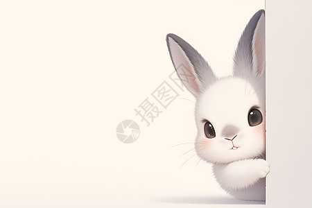 兔子插图绘画动物素材高清图片