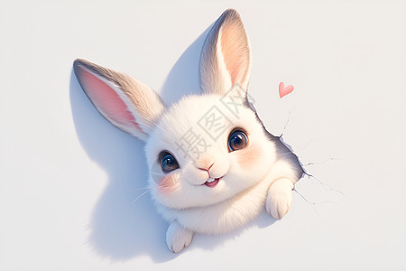 动物可爱的兔子插画