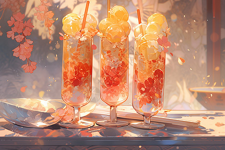 水果饮料艺术背景图片