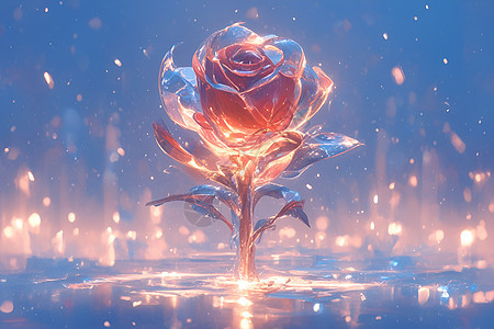 美丽的冰玫瑰背景图片