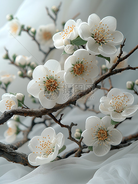白色的梅花图片