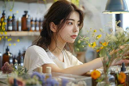 漂亮女子背景图片