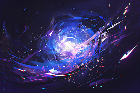 螺旋状的蓝紫漩涡图片