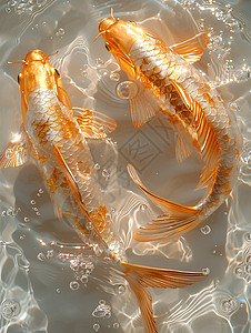 金鱼在水中舞曲背景图片