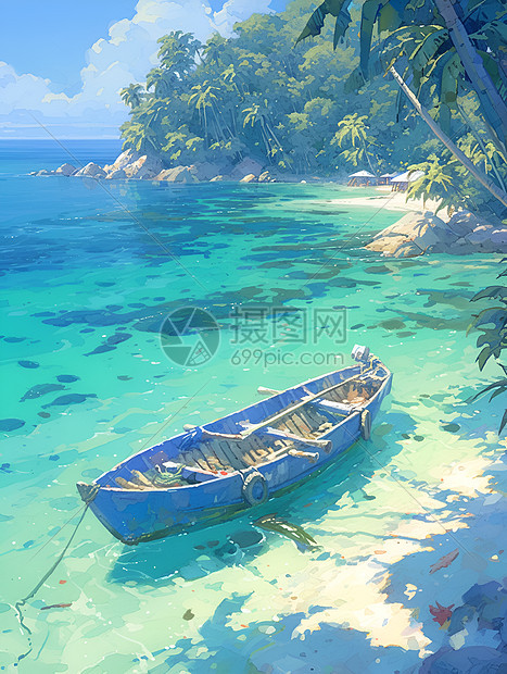 孤舟浮岛图片