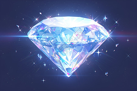 一颗钻石钻石光芒高清图片