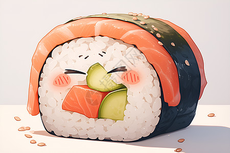 一个寿司背景图片