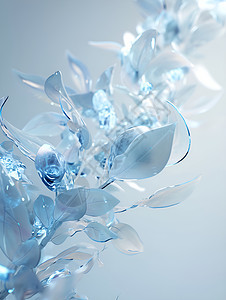 优雅的蓝色花朵背景图片