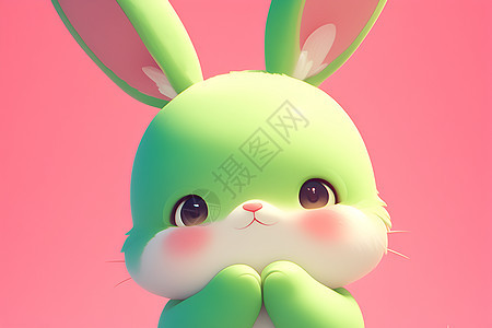 绿色兔子背景图片