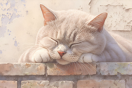 睡梦中的猫咪图片