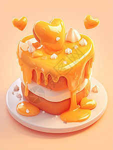 卡通的蛋糕甜品背景图片