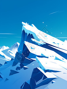 蓝天下的山峰背景图片