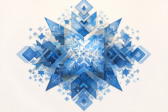 冰雪图腾插画图片