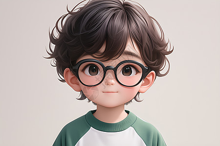 戴眼镜的少年图片