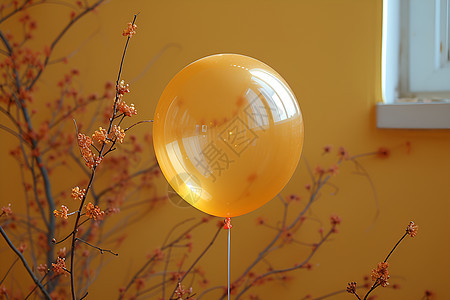 桂花前的气球背景图片