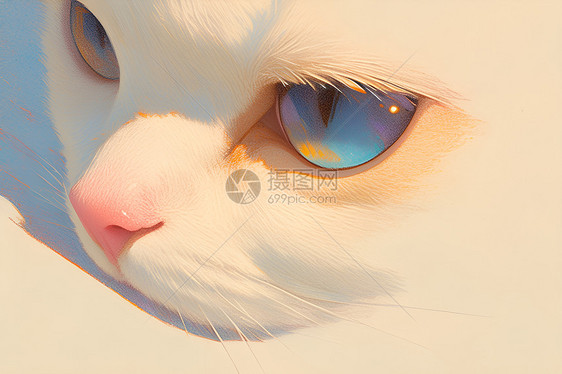 可爱的白猫图片