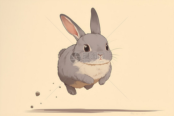 活力四溢的兔子图片