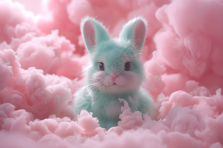 甜蜜棉花糖兔图片