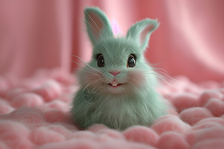 棉花糖兔图片