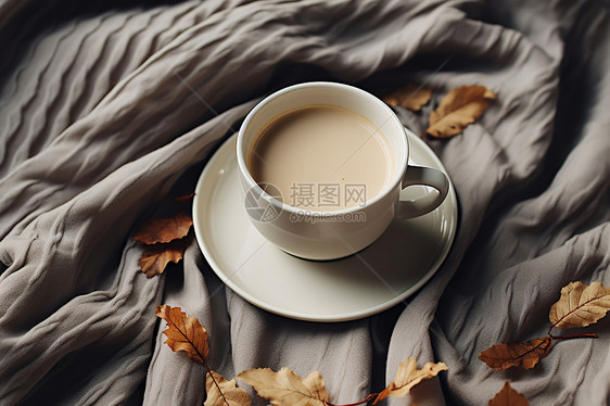 秋日的咖啡图片