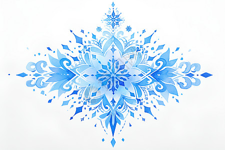蓝白相间的冰雪图案背景图片