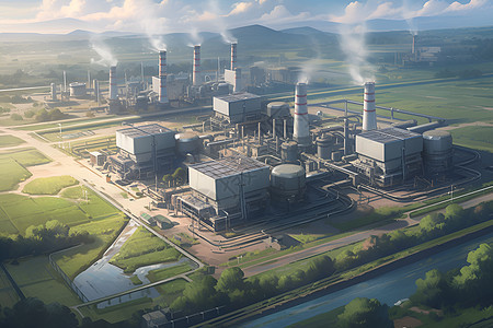 污染的城市工厂图片