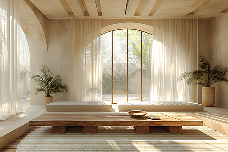室内简洁的客厅设计背景图片