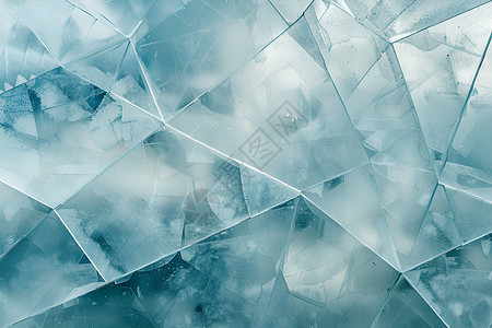 冰晶般的几何玻璃图片