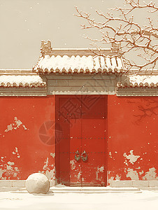 宫殿红墙图片