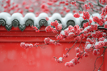 雪白的梅树图片