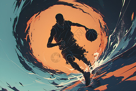 水中篮球手图片
