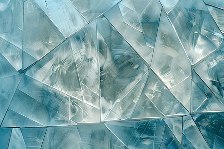 天蓝色冰雪晶体图片
