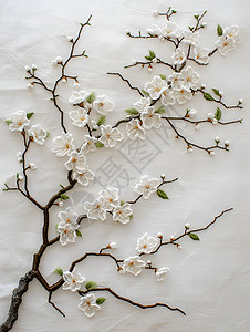 纺织的盛开花朵背景图片