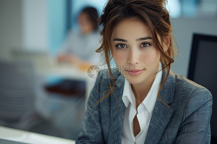 商务谈判中的职场女性图片