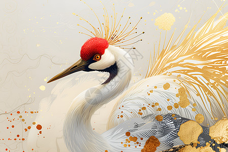 红顶鹤的永恒美态图片