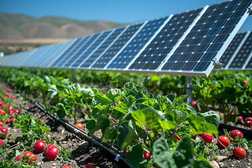 太阳能农业系统中的农场之美图片