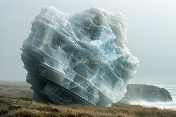 寒冷的巨大冰山图片
