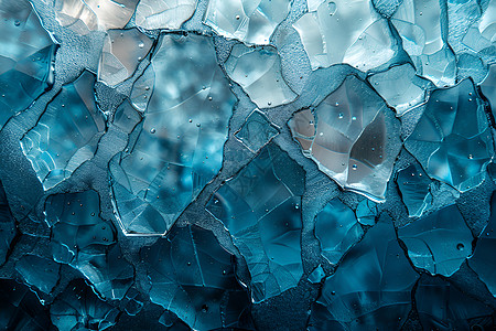 冰晶玻璃墙立体玻璃墙高清图片