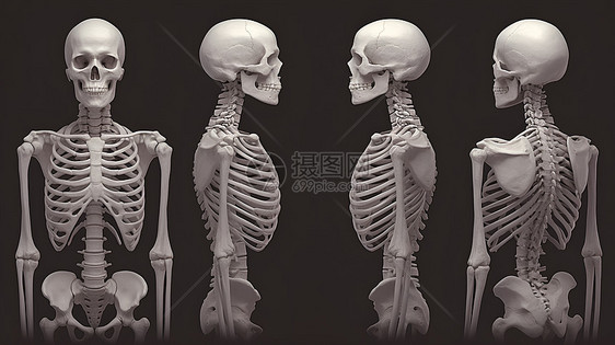 展示的医疗人体骨骼系统图片