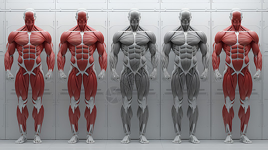 人体的肌肉系统背景图片