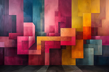 彩色抽象楼梯背景图片