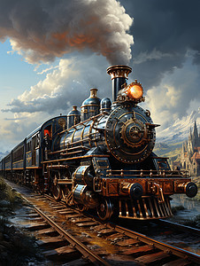 蒸汽火车背景图片