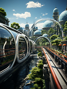未来高速城市图片