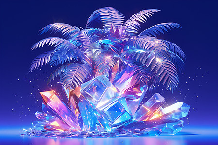 水晶棕榈树图片