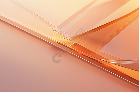 橙色几何玻璃质感壁纸图片