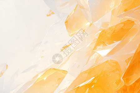 黄色水晶立方体背景图片