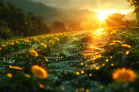 农田展现太阳能图片