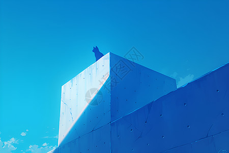魔幻的蓝色建筑图片