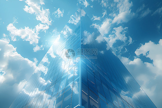 巨大的玻璃办公楼图片