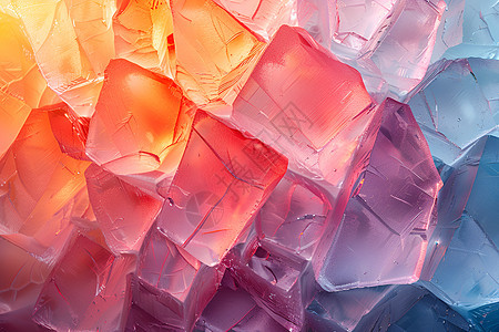 彩色抽象冰雕背景背景图片